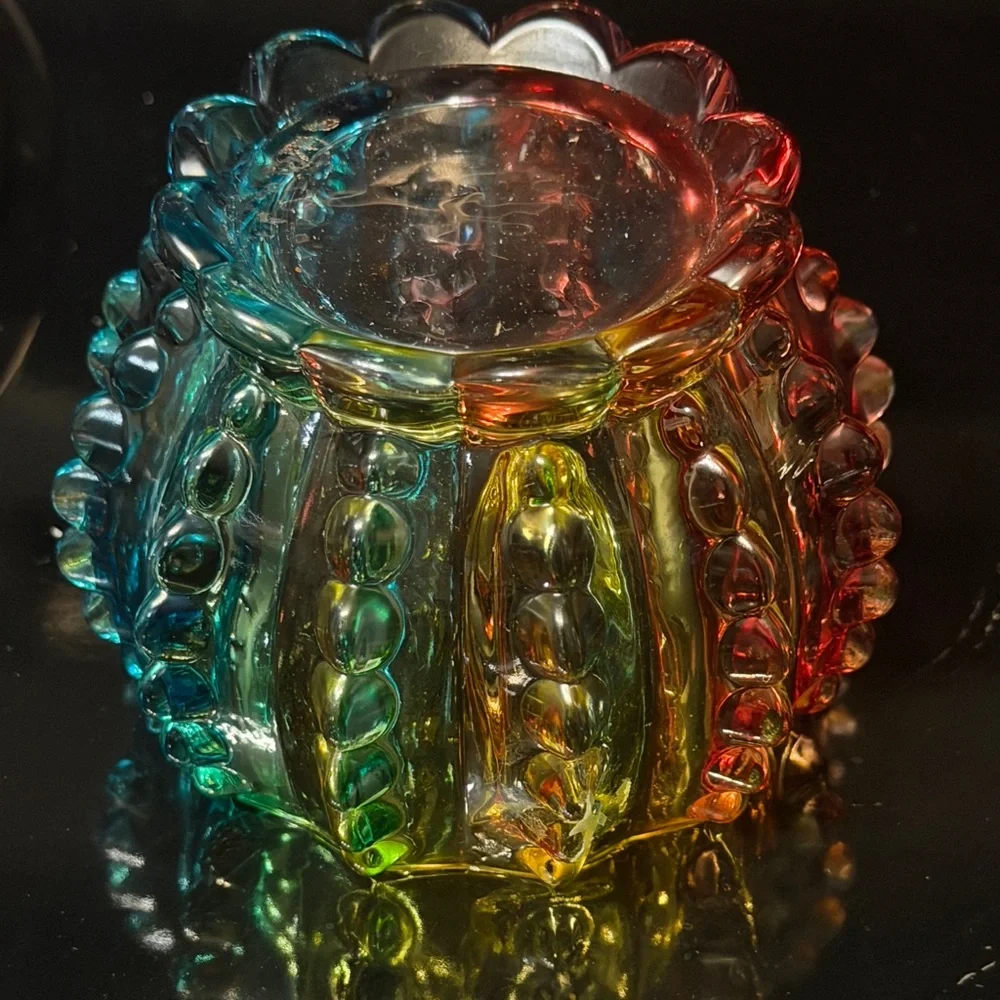 Vintage Carnival Hobnail glass Candy Dish trinket jar - Picture 10 of 16